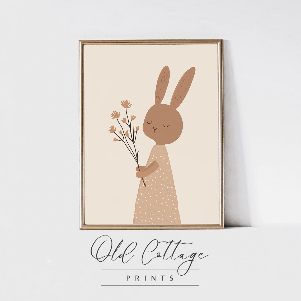 Adorable Bunny Nursery Artwork Cute Bunny With Florals Print Neutral Nursery Or Girls Room Decor Print Bunny