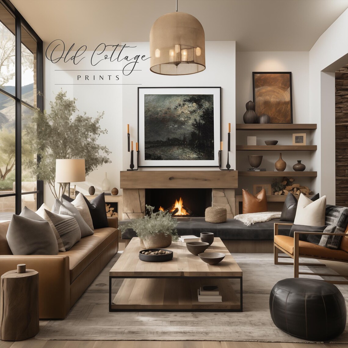 Winter At Midnight Moody Vintage Artwork Dark Toned Home Decor 0015 - Image 3