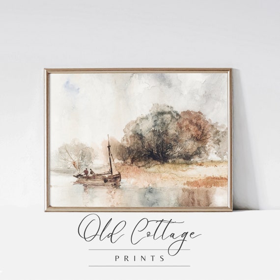 Watercolor River Digitally Remastered Vintage Watercolor Artwork Remastered Artwork 0012