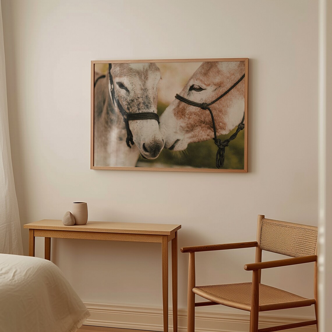 Two Mexican Burros Close Up Donkey Portrait Rustic Farm Photo Poster - Image 2