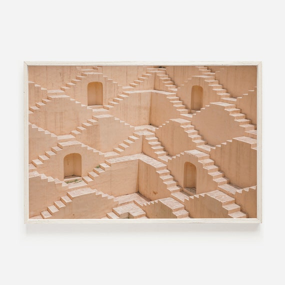 Stairway Print Moroccan Wall Art Neutral Art Moroccan Print Diy Wall Art Art