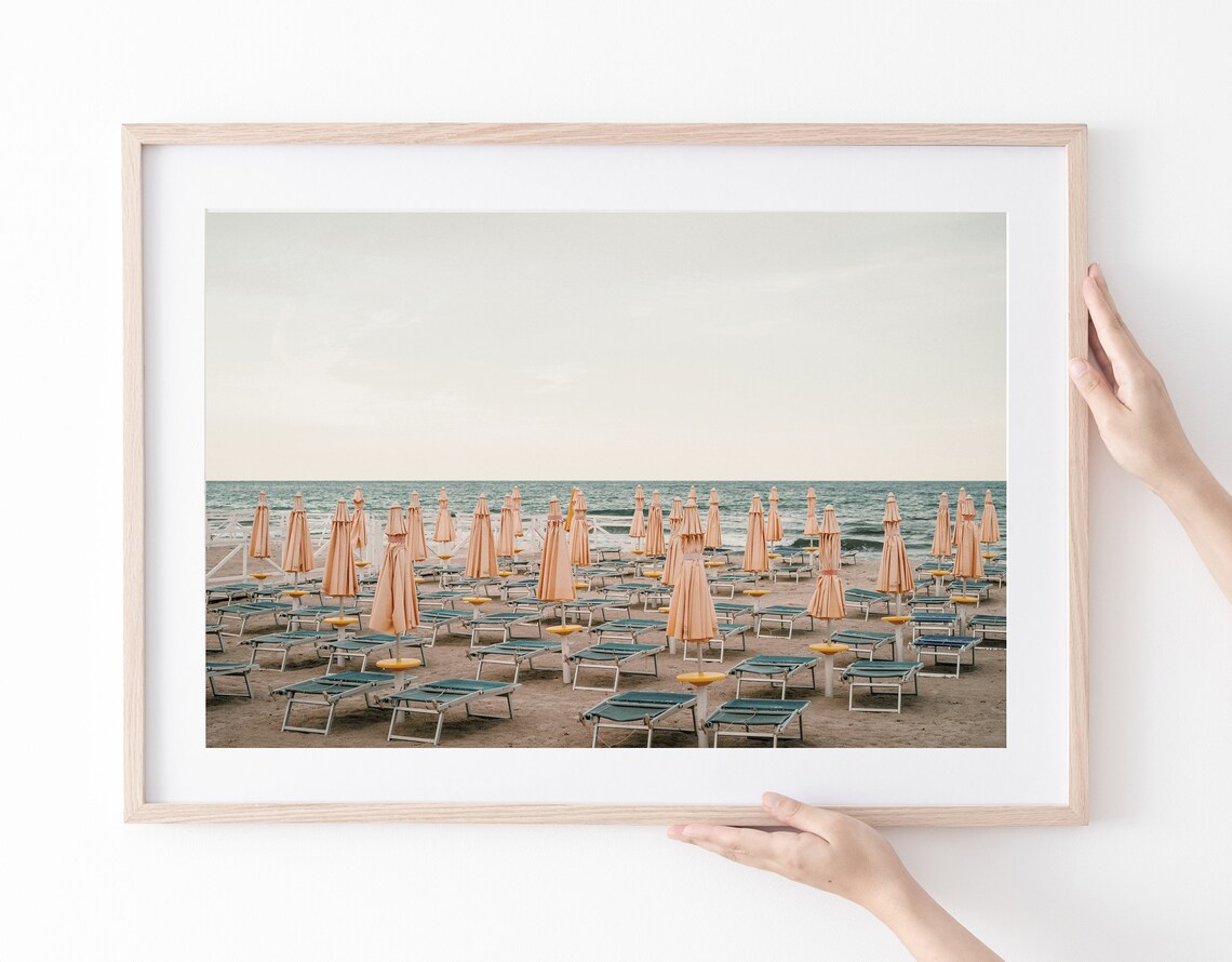 Amalfi Coast Beach Umbrella Boho Travel Poster - Image 2