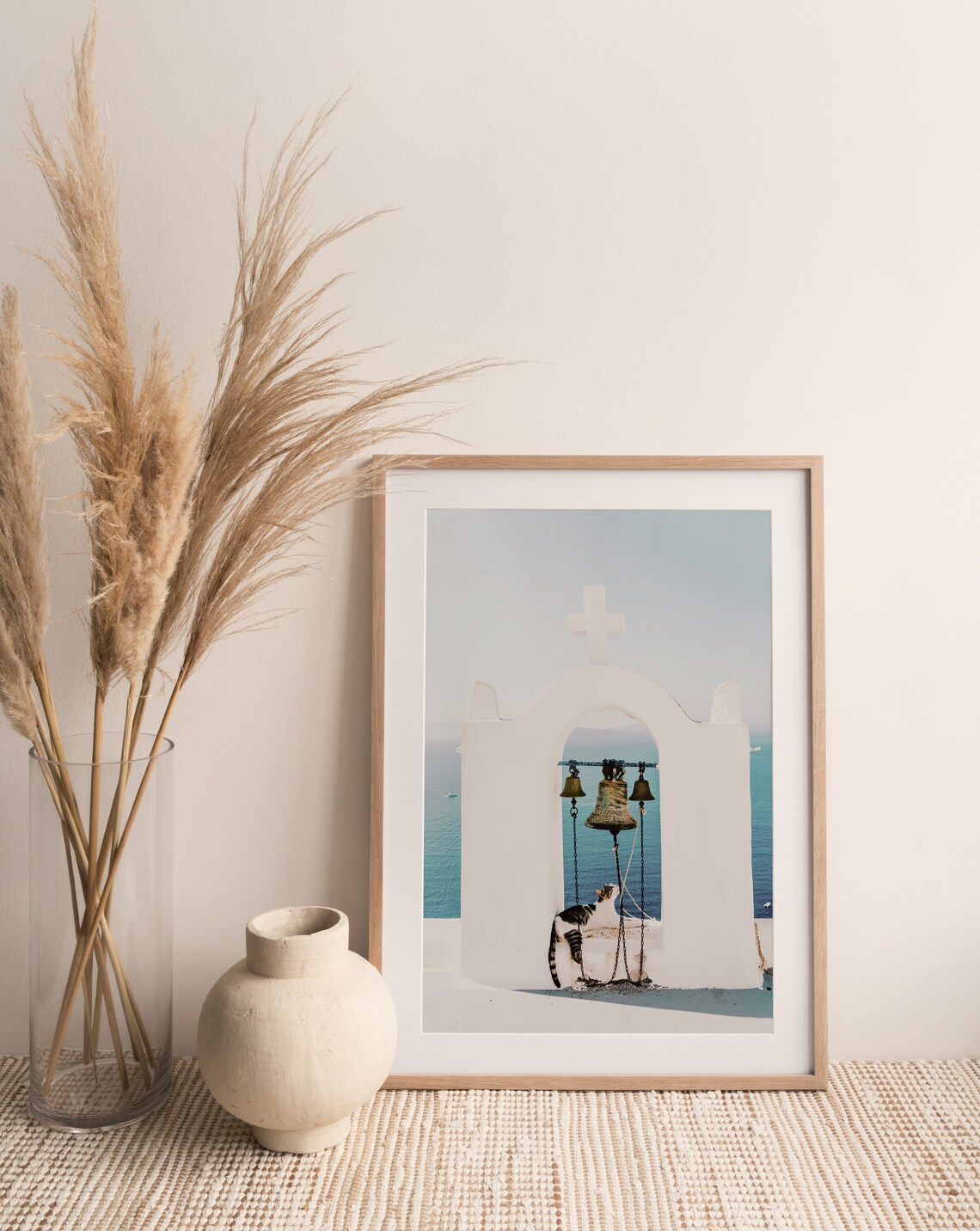 Church Bells Print, Santorini Greek Island Art - Image 2