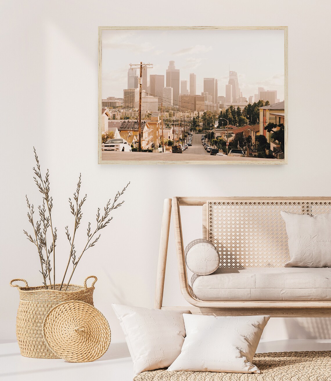 Los Angeles Pastel Skyline Travel Poster - Image 3