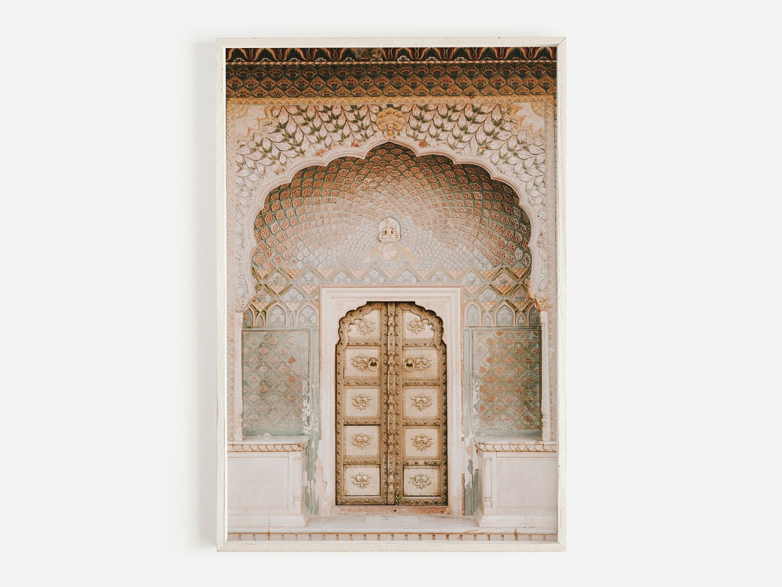 Moroccan Door Print Morocco Architecture Boho Modern Prints Pink Door Print Wall Art