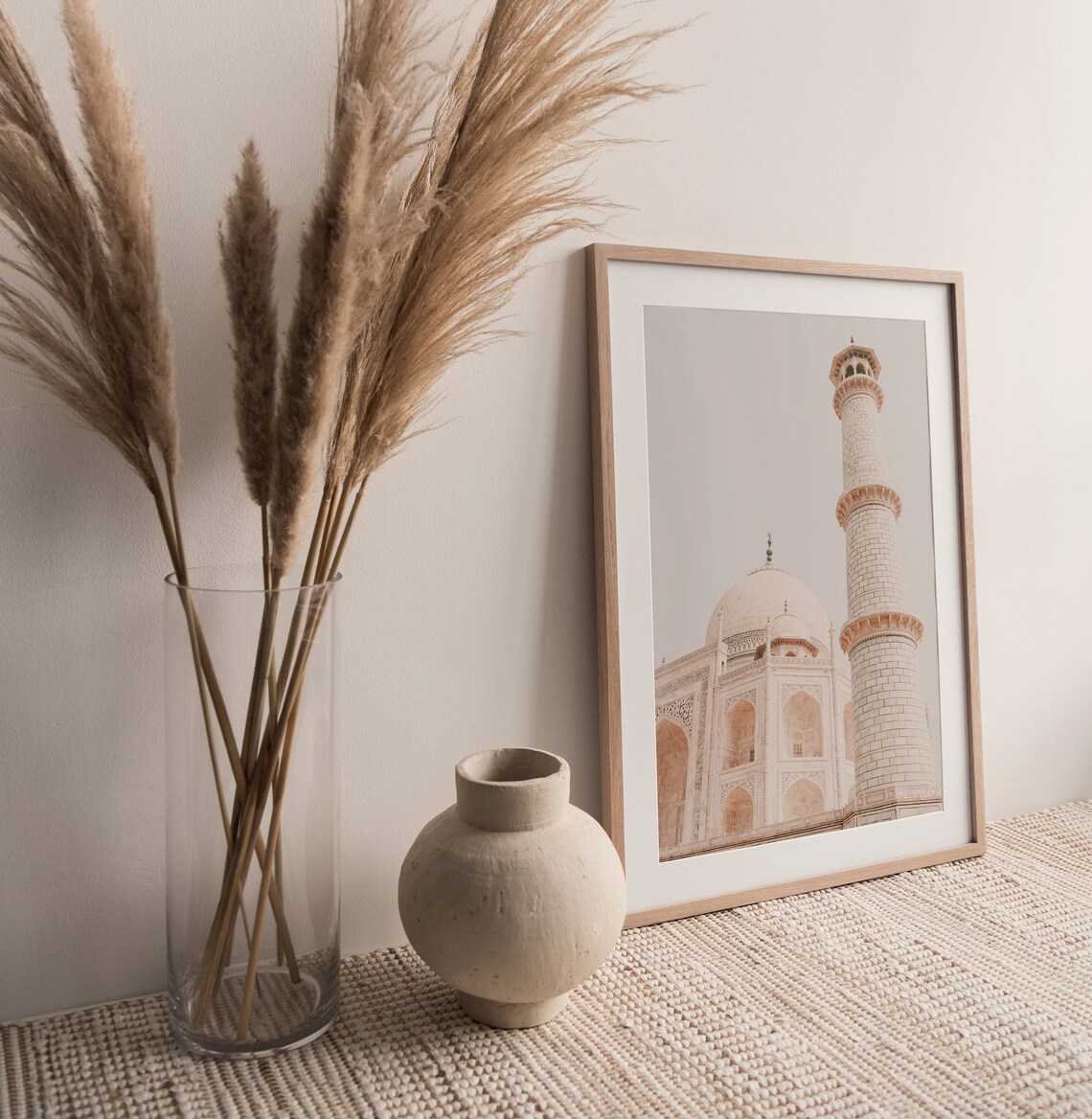 Taj Mahal Dome Minaret Pastel Agra India Iconic Architecture Poster - Image 2
