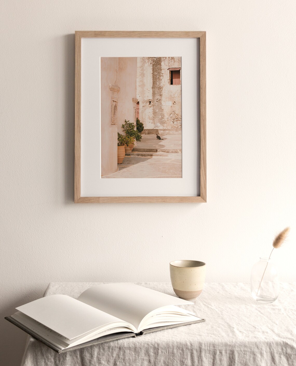 Greek Town Print, Coastal Greece Village Travel Poster - Image 4