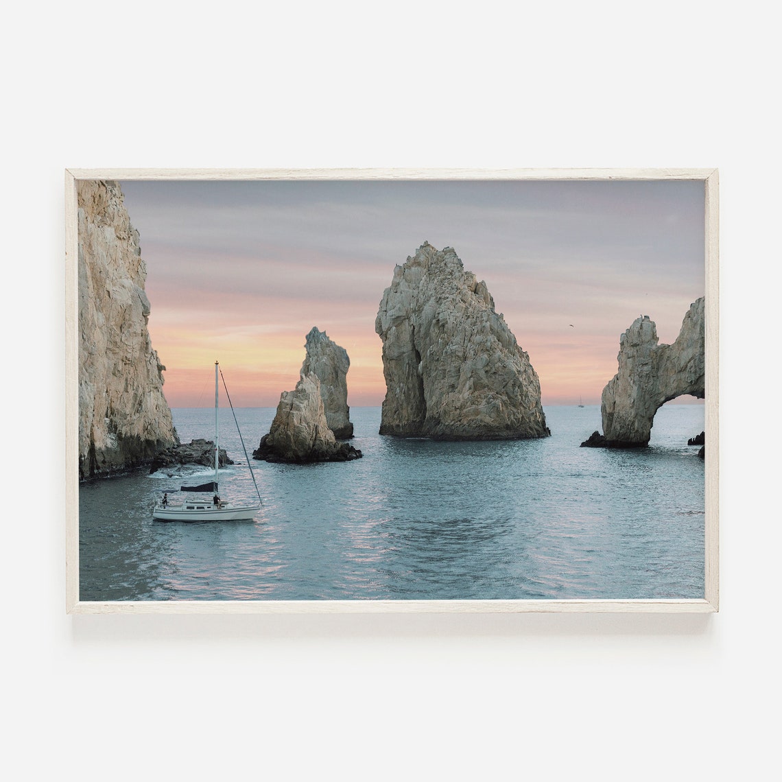 Cabo San Lucas El Arco Arch Sunset Sailboat Ocean View Poster
