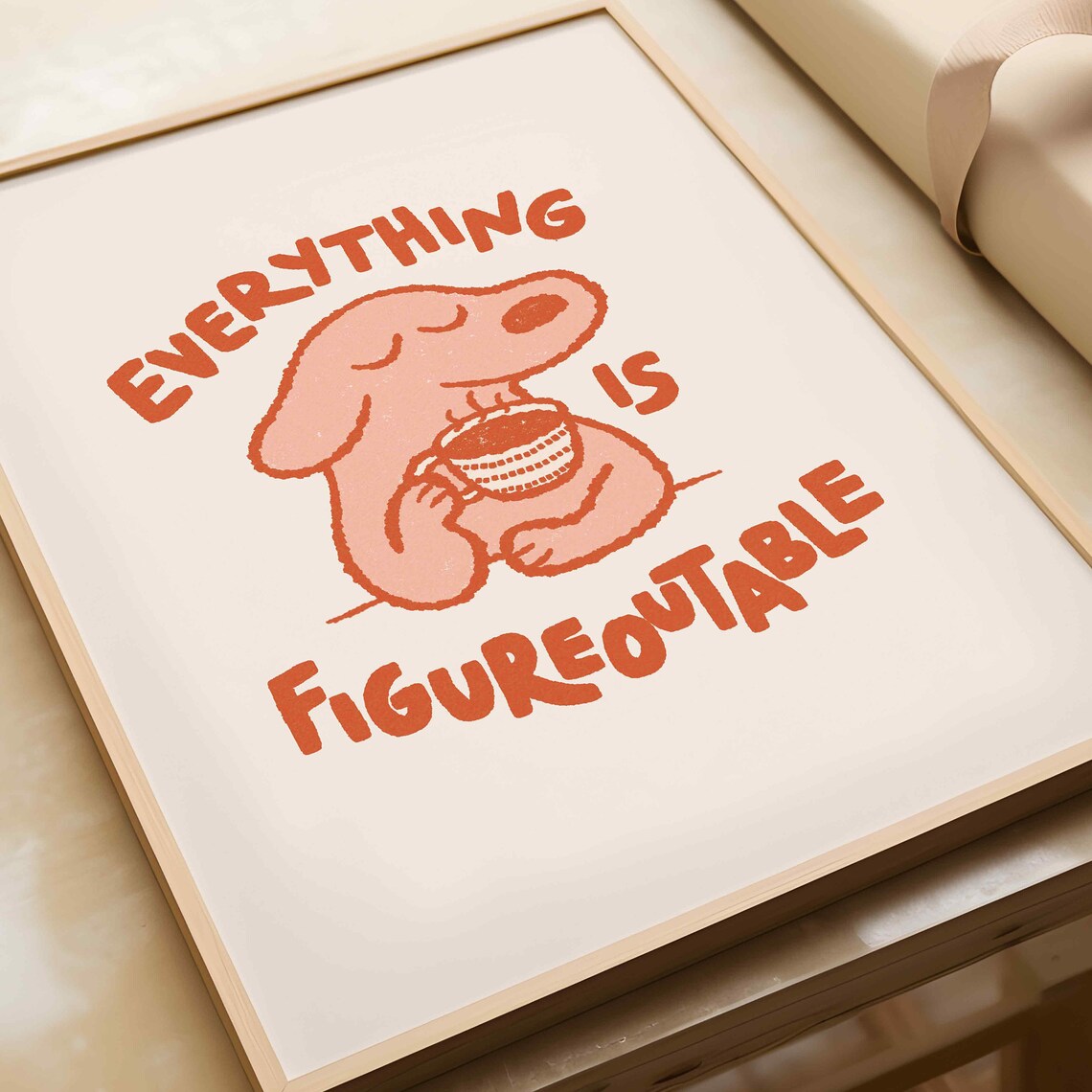 Everything Is Figureoutable Cute Positive Affirmations Poster - Image 2