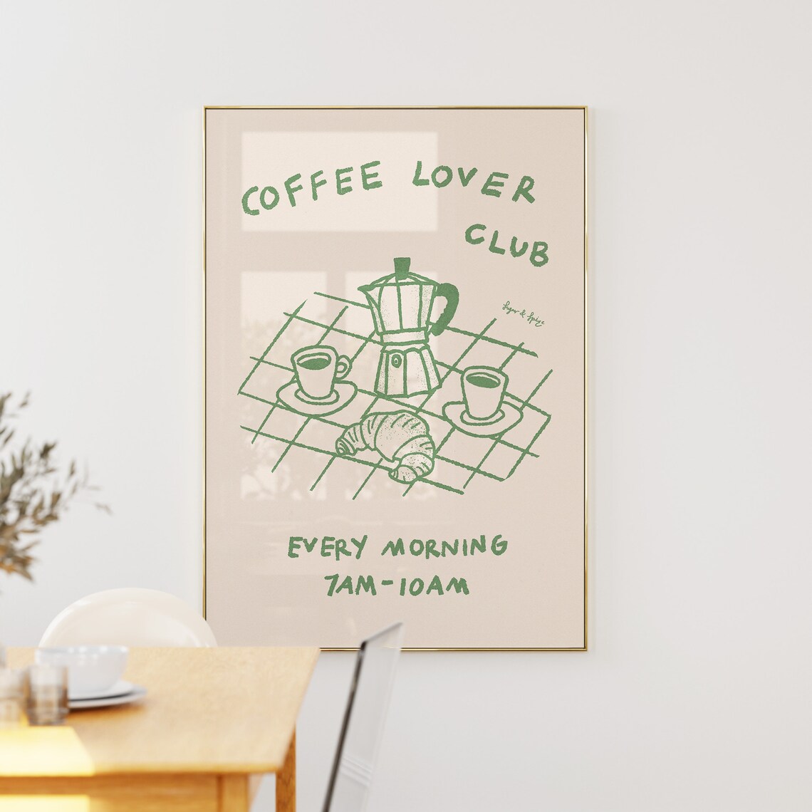 Coffee Lover Club French Cafe Poster, Kitchen Decor - Image 5