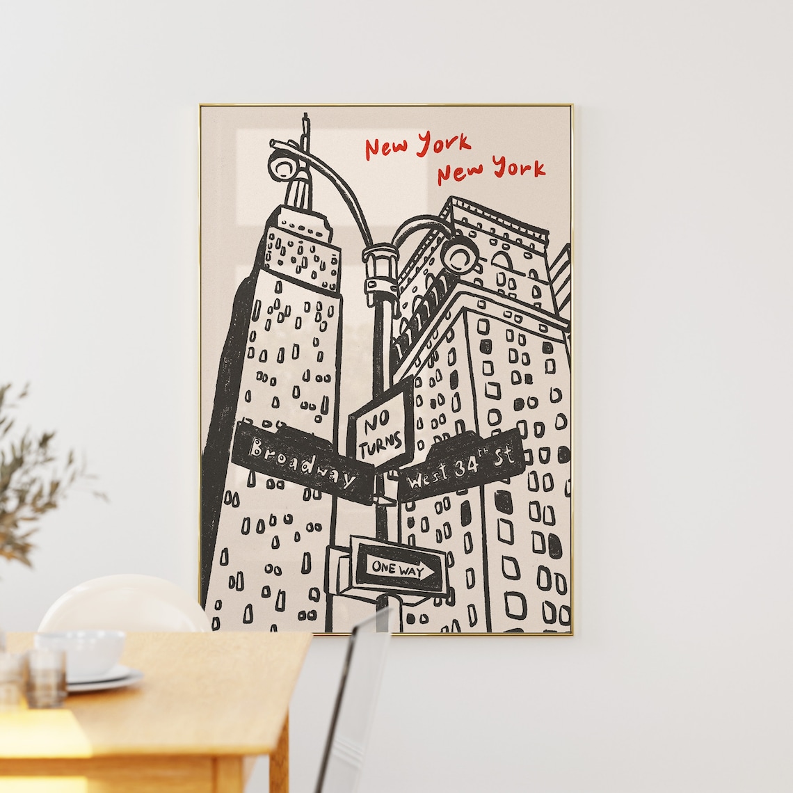 New York City Vintage Skyline Travel Poster - Image 5