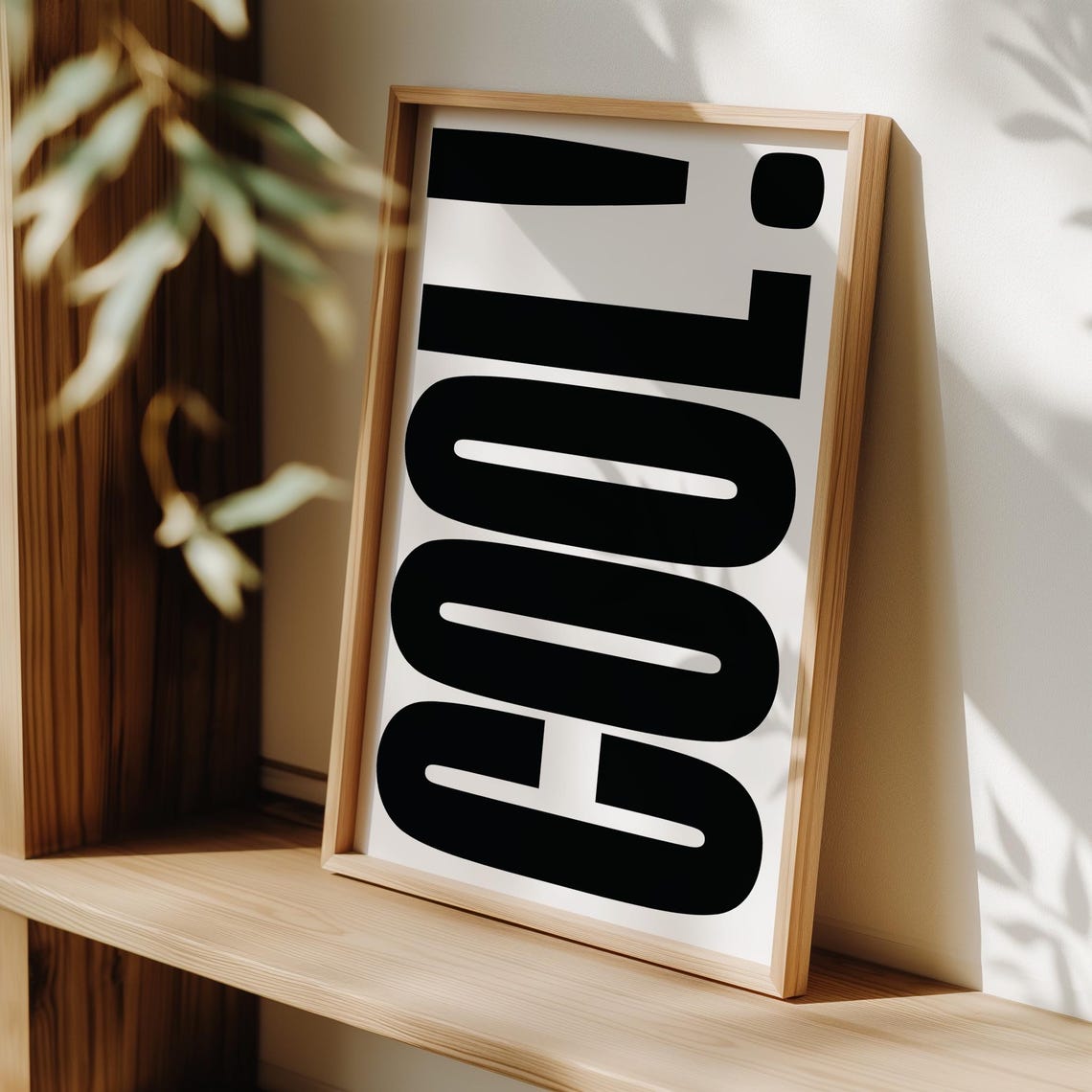 GOOD! Extra Large Black and White Modern Typography Wall Art - Image 4