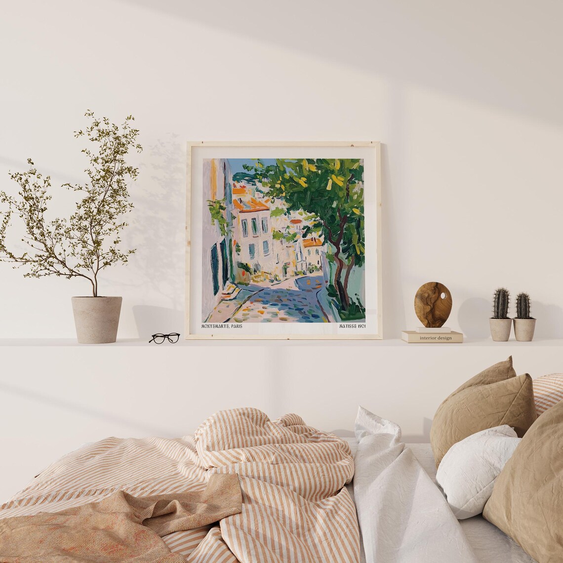 Montmartre Paris Cobblestone Street Scene Matisse Inspired Poster - Image 2