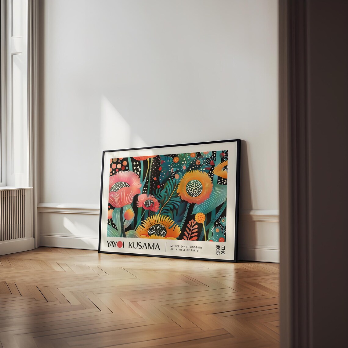 Yayoi Kusama Vivid Sunflowers Dot Art Colorful Floral Style Poster - Image 4
