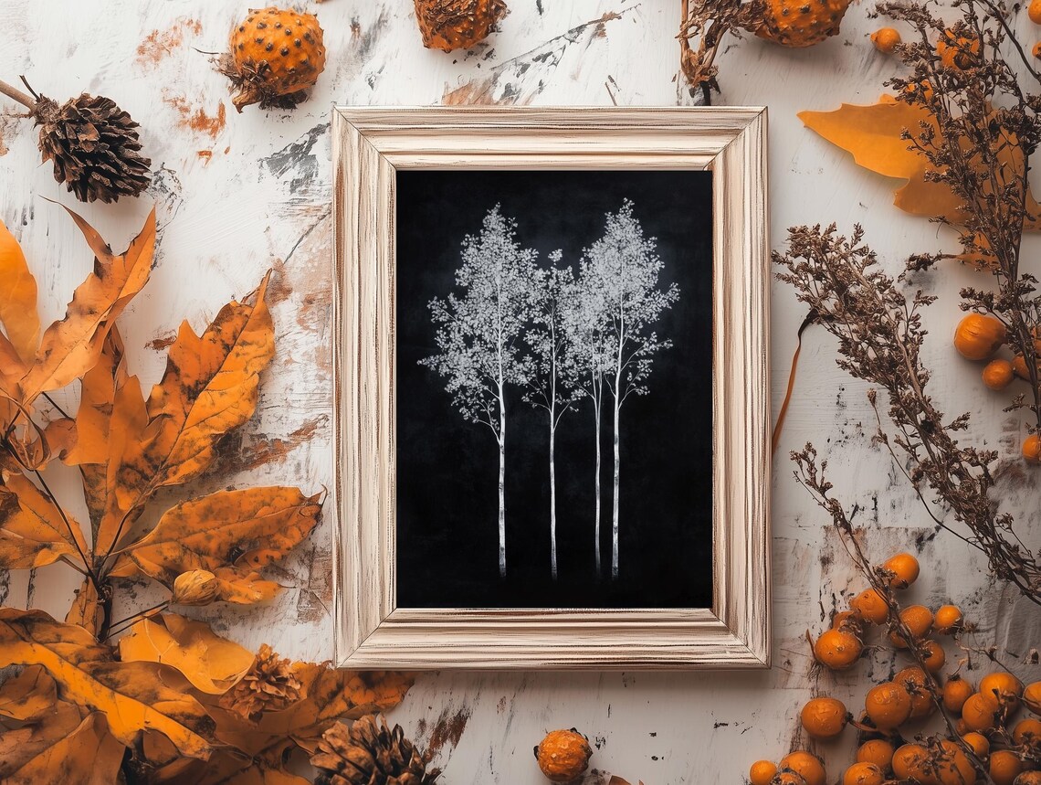 Thanksgiving Art Dark Floral Wall Print Moody Vintage Botanical Art Autumn - Image 3