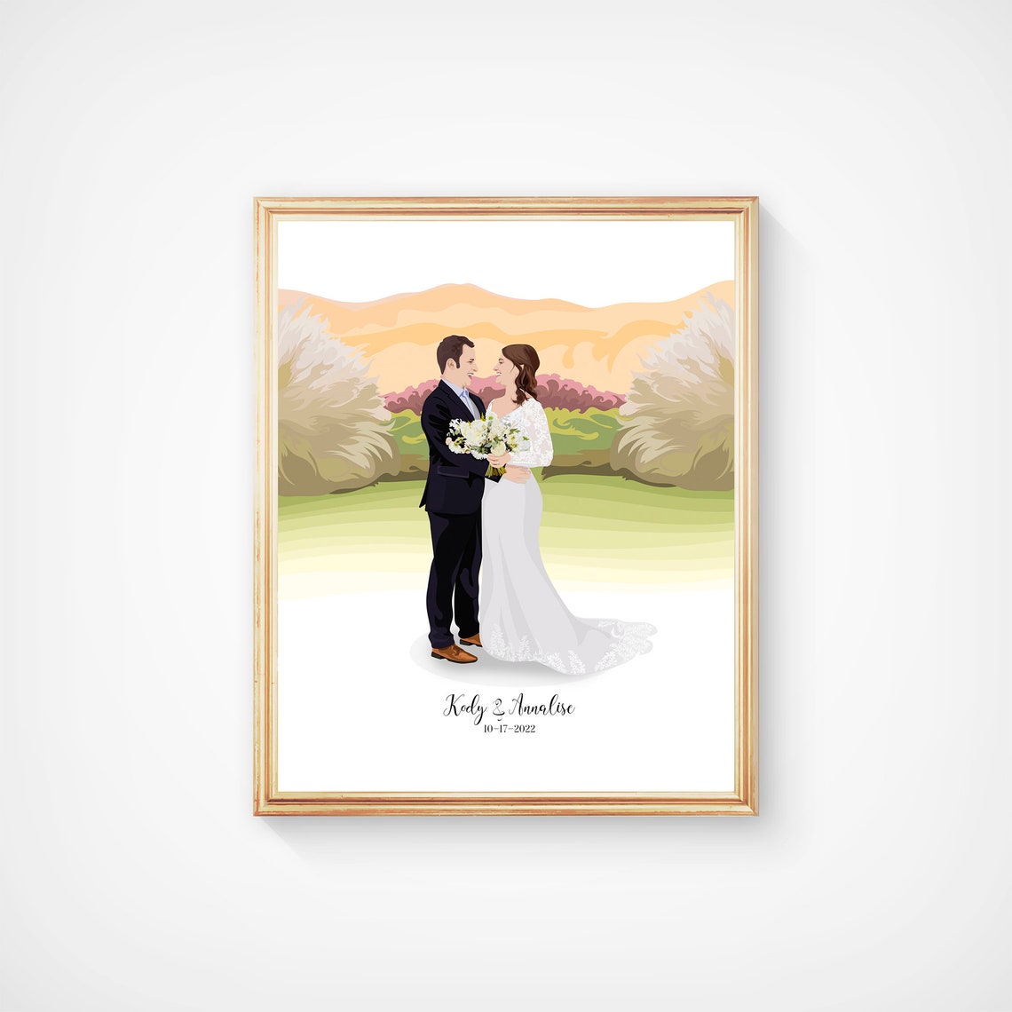 Farm Wedding Venue Guest Book Alternative Illustration Poster - Image 2