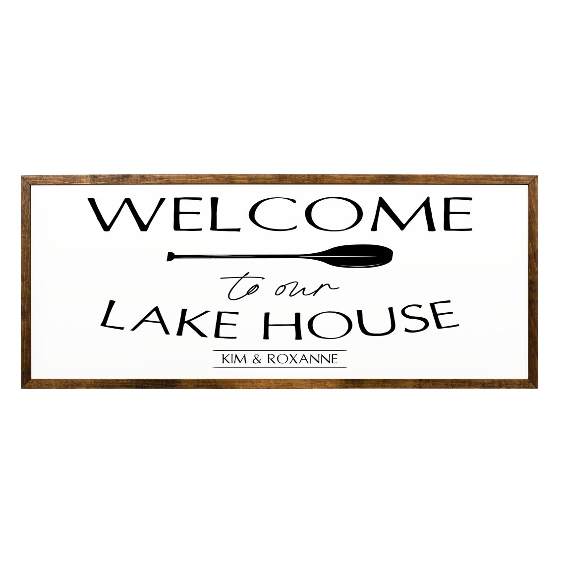 Welcome To Our Lake House Personalized Sign Art Print - Image 2