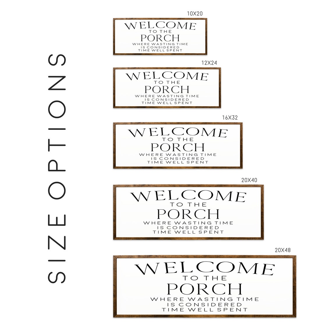 Welcome To The Porch Sign Where Wasting Time Is Time Well Wasted Wood Sign Framed Wooden Sign Porch Party Wall Decor Porch Time Sign - Image 2
