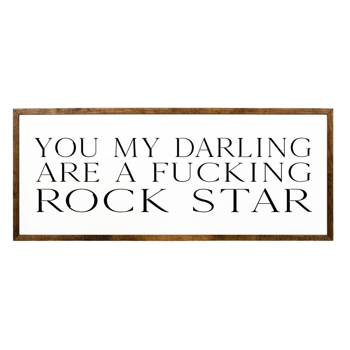 You My Darling Are A Rock Star Bold Bedroom Typography Quote Poster - Image 2