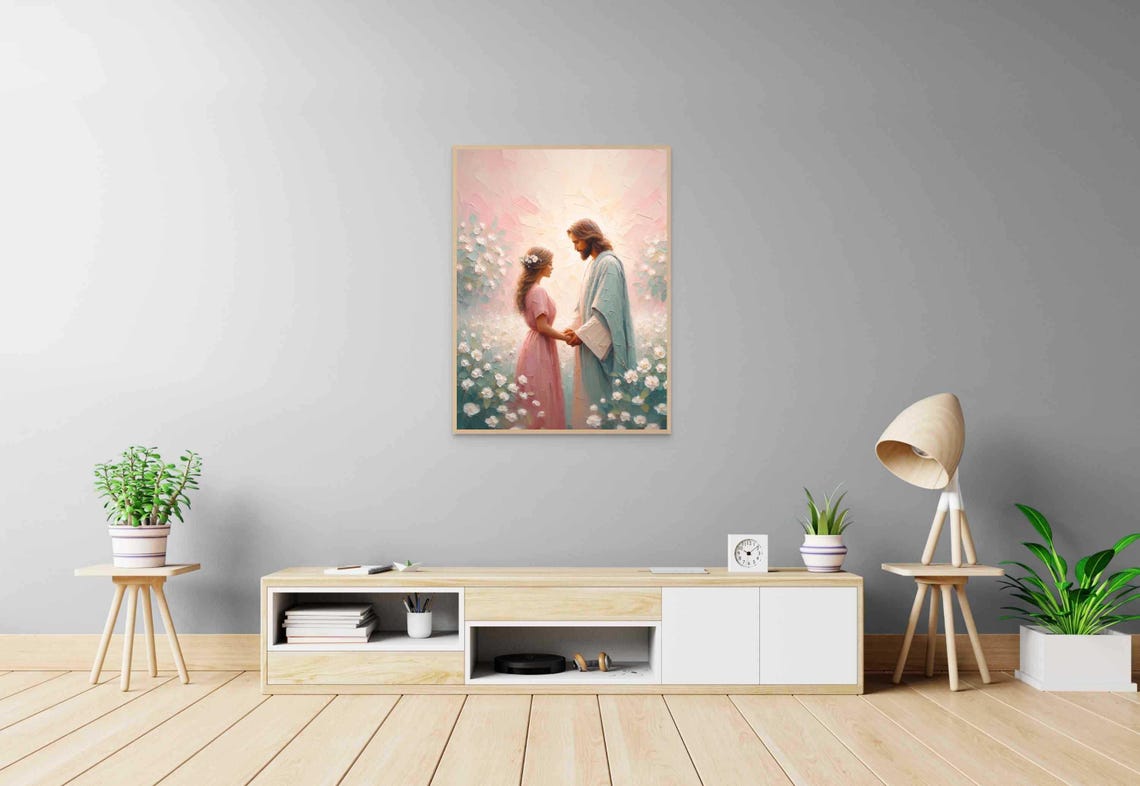 He Knows You Christian Art Jesus With Woman Jesus Wall Art Lds Wall Art Bible Painting Jesus With Girl Art Christian Print Jesus Art - Image 5