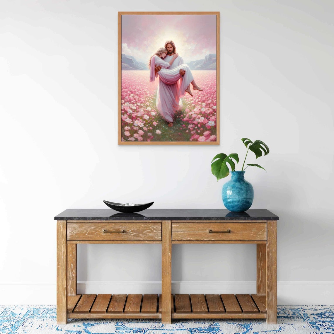Your Savior Christian Art Jesus And Girl Picture Of Christ Lds Art Bible Painting Christian Painting Jesus And Women Prints - Image 4