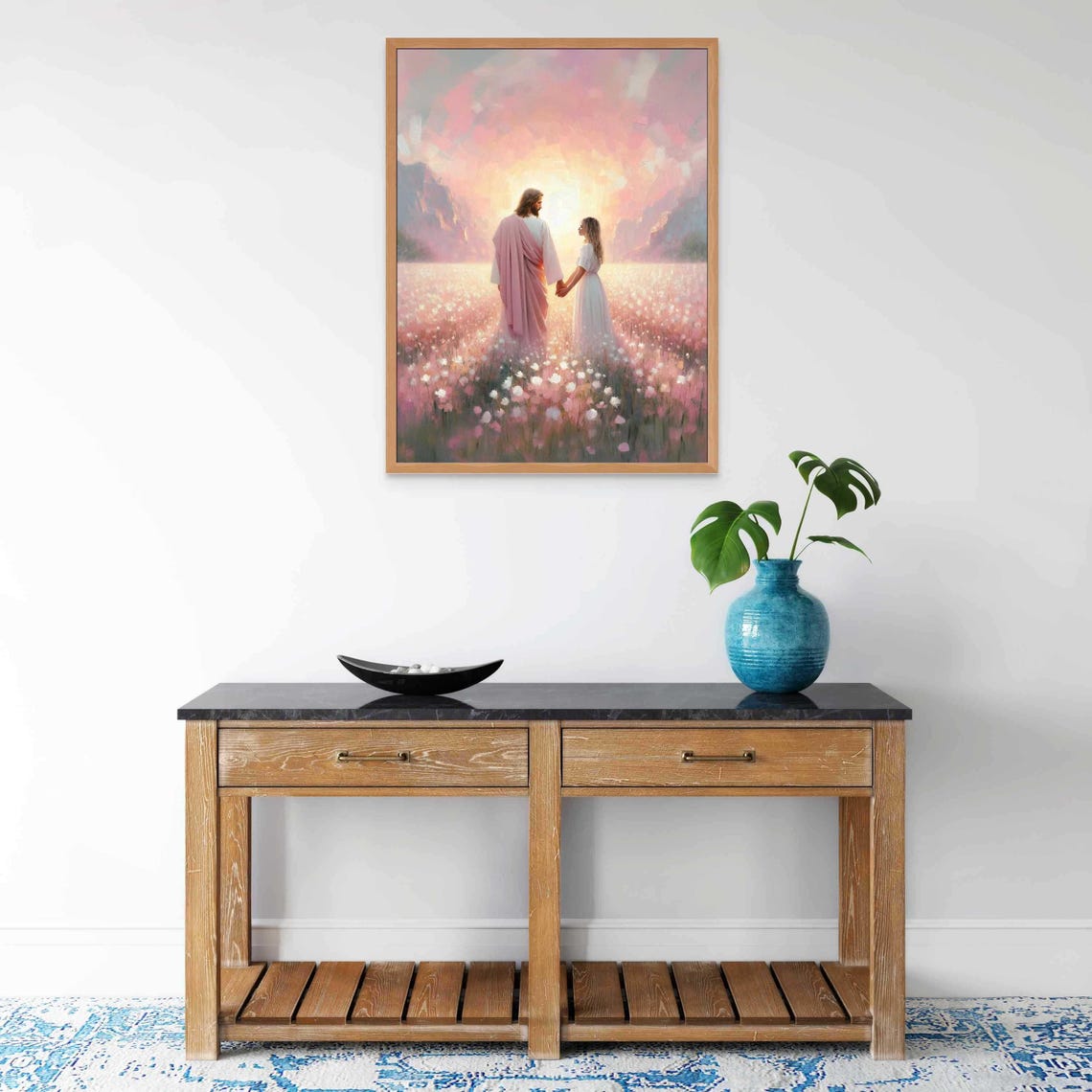 Truth And Love Modern Christian Art Jesus And Woman Jesus Prints Lds Art Bible Art Jesus And Girl Art Jesus Painting Christ Prints - Image 3