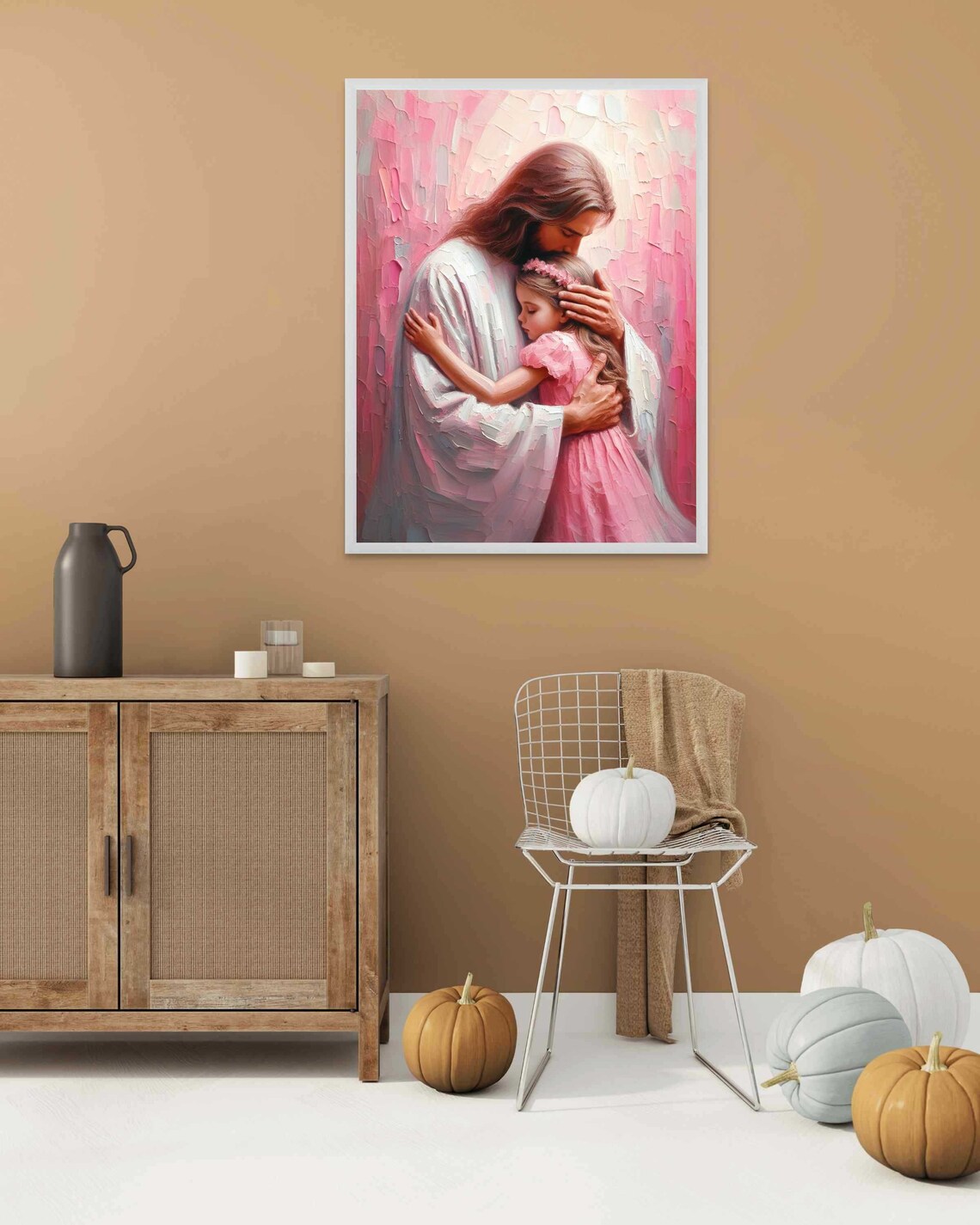 Friends Forever Modern Christian Art Jesus And Girl Art Jesus Picture Lds Bible Prints Jesus Poster Jesus With Children Art