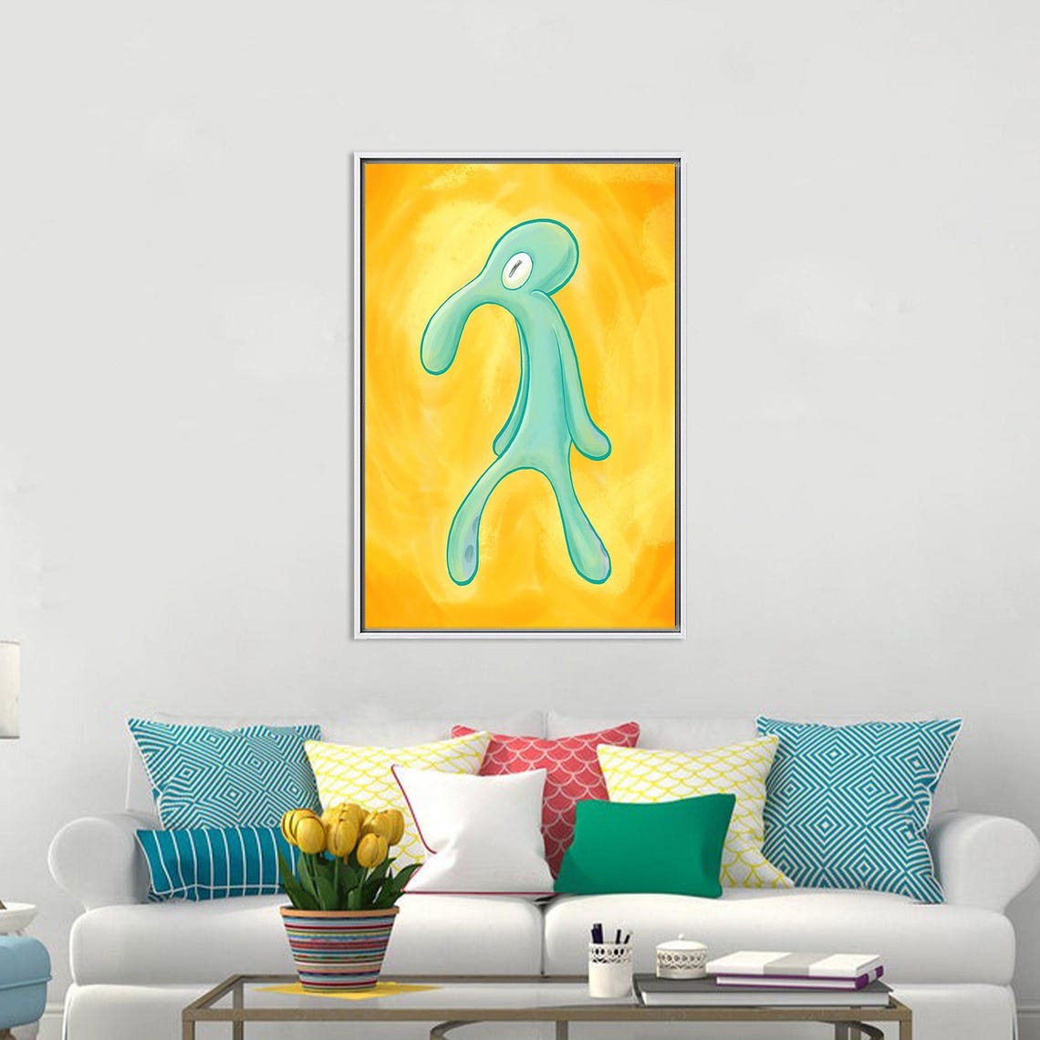 Bold And Brash Squidward Canvas Art Modern Home Decor - Image 2