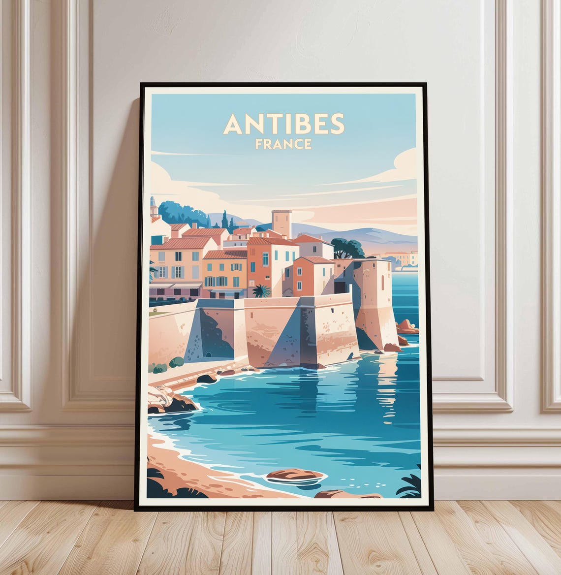 Antibes France Seaside Old Town French Riviera Travel Poster