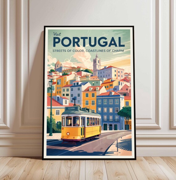 Portugal Algarve Travel Poster, Kitchen Art