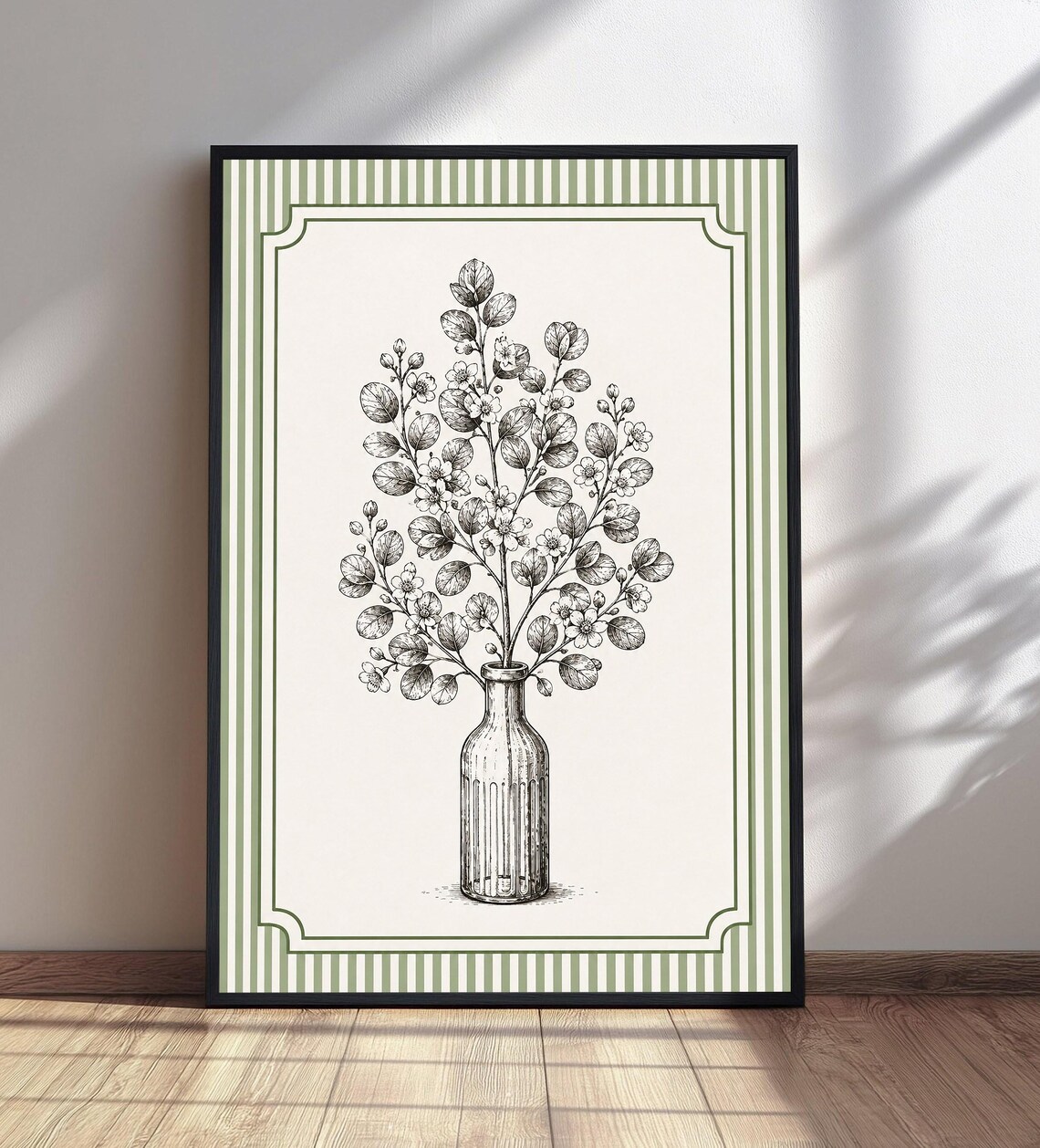 Botanical Flowering Branch Vintage Poster Print