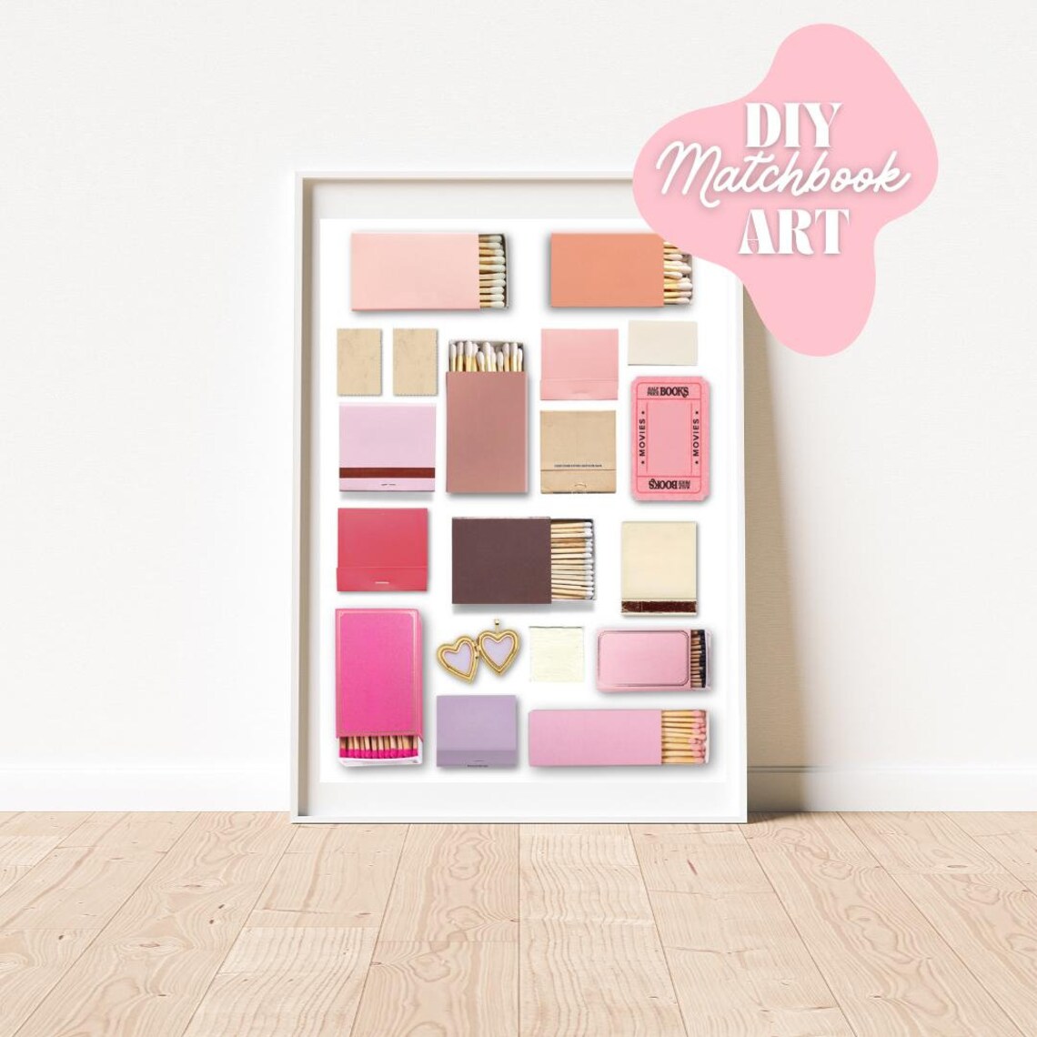 Pink Matchbook Poster, Valentines Day Edition