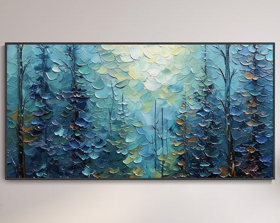 Abstract Serene Forest Landscape Art Print
