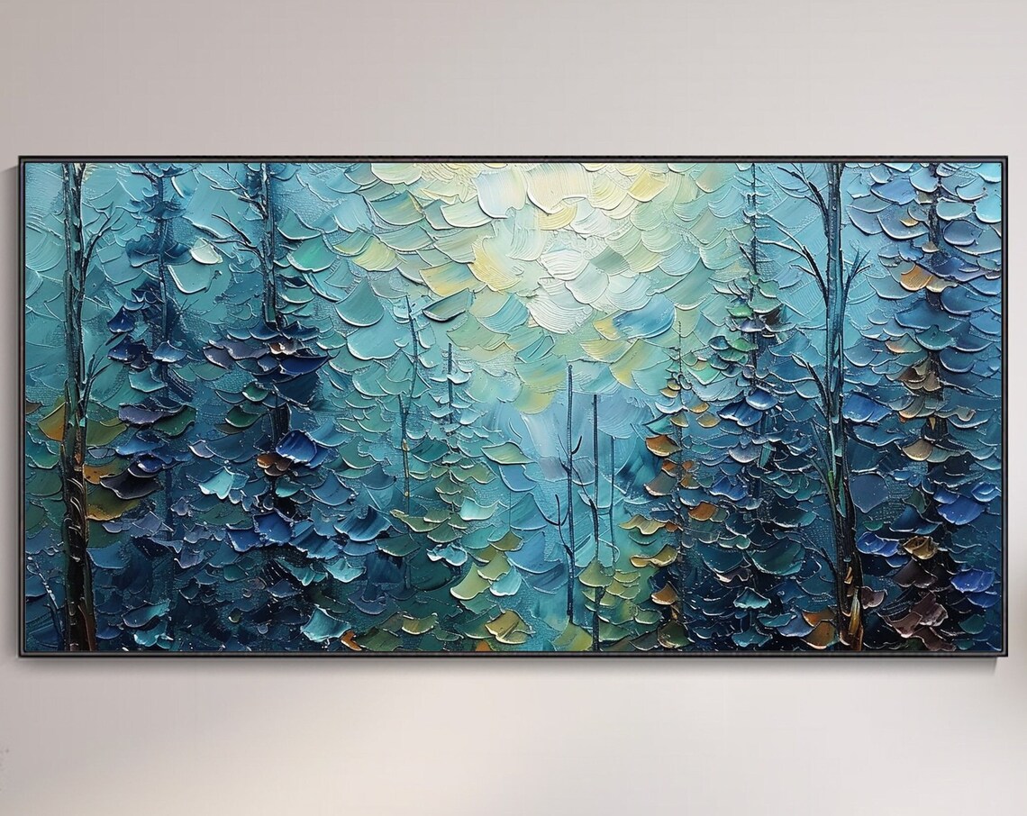 Abstract Serene Forest Landscape Art Print