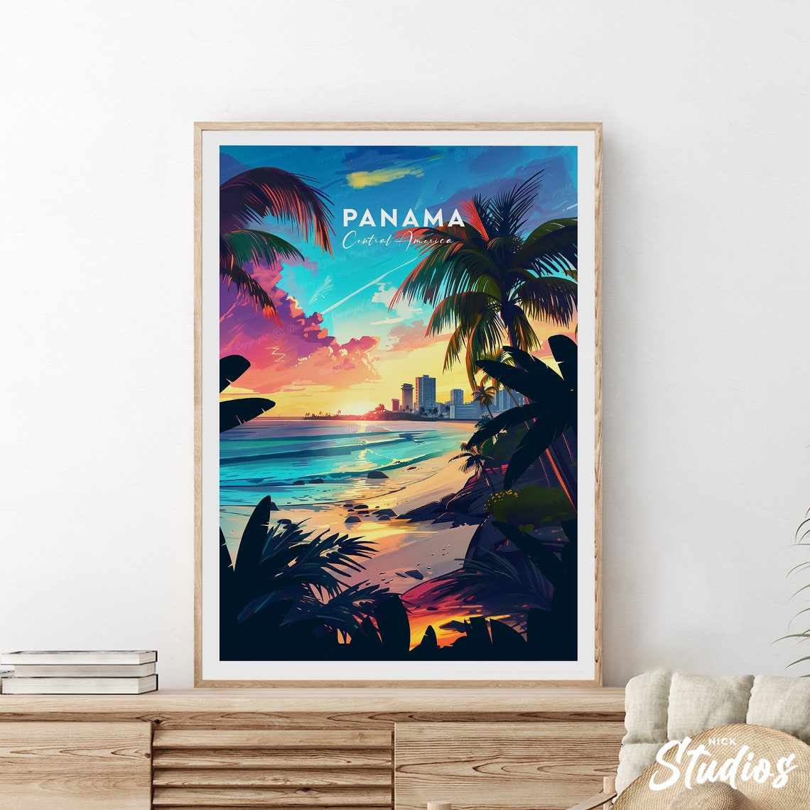 Panama Traditional Travel Print Panama Panama Poster Panama City Artwork Panama Poster Panama City Custom Print By Nickstudios