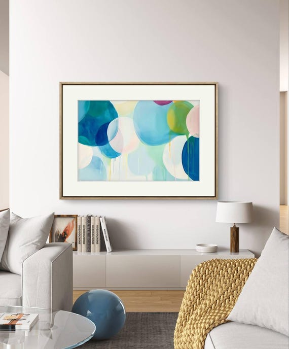 Colorful Circle Abstract Art Modern Texture Painting