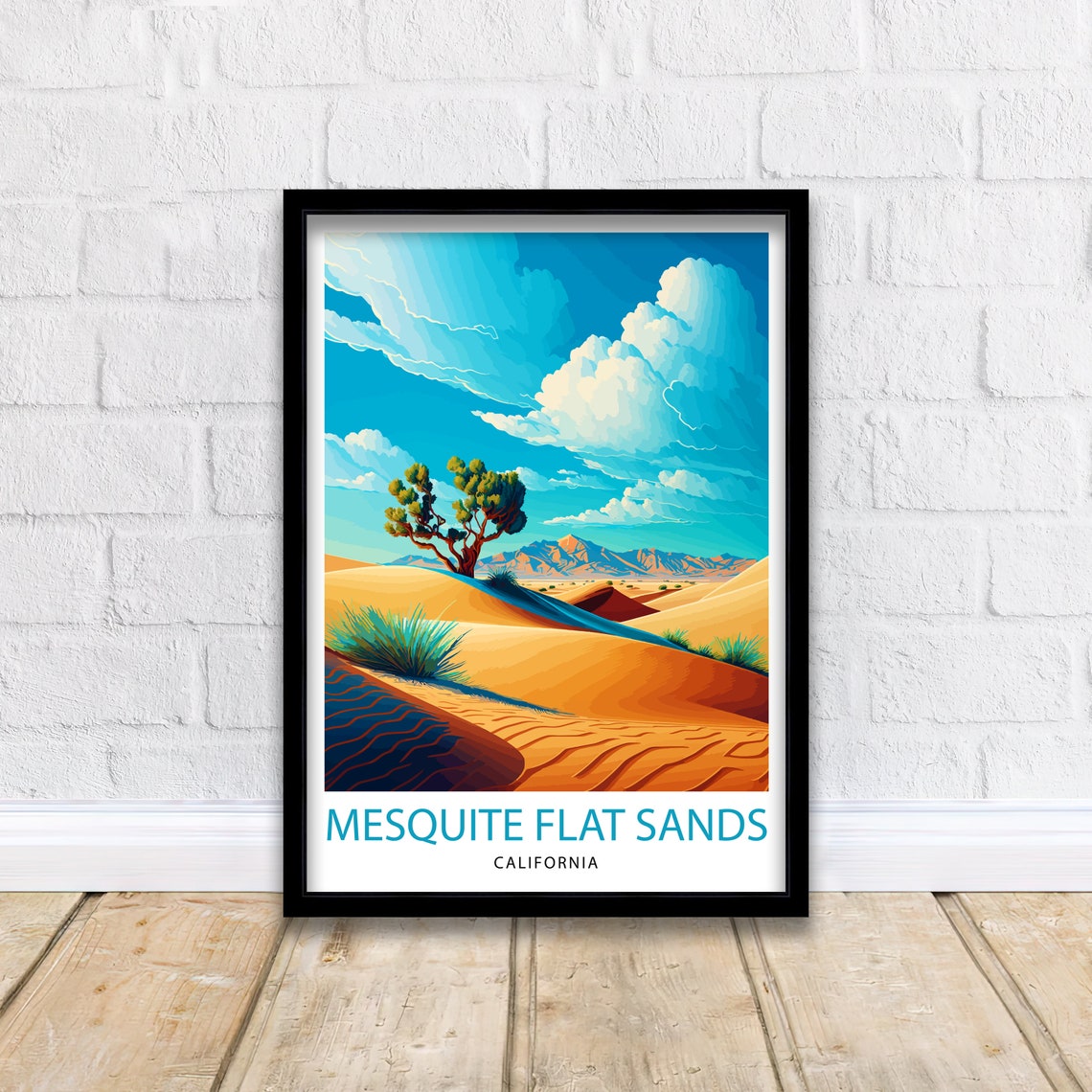 Mesquite Flat Sands California Dunes Joshua Tree Travel Poster - Image 2