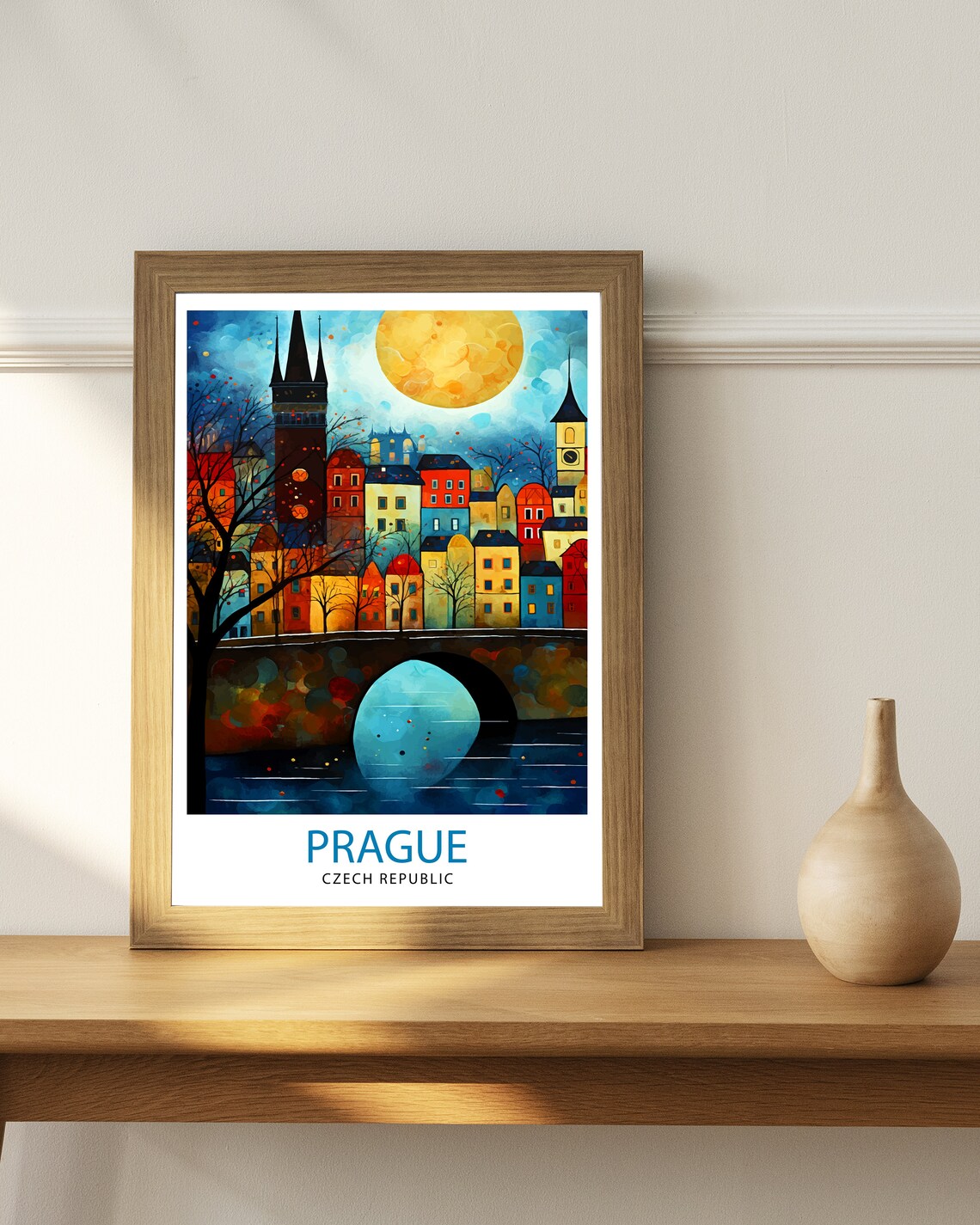 Prague, Czech Republic Vintage Travel Poster - Image 2