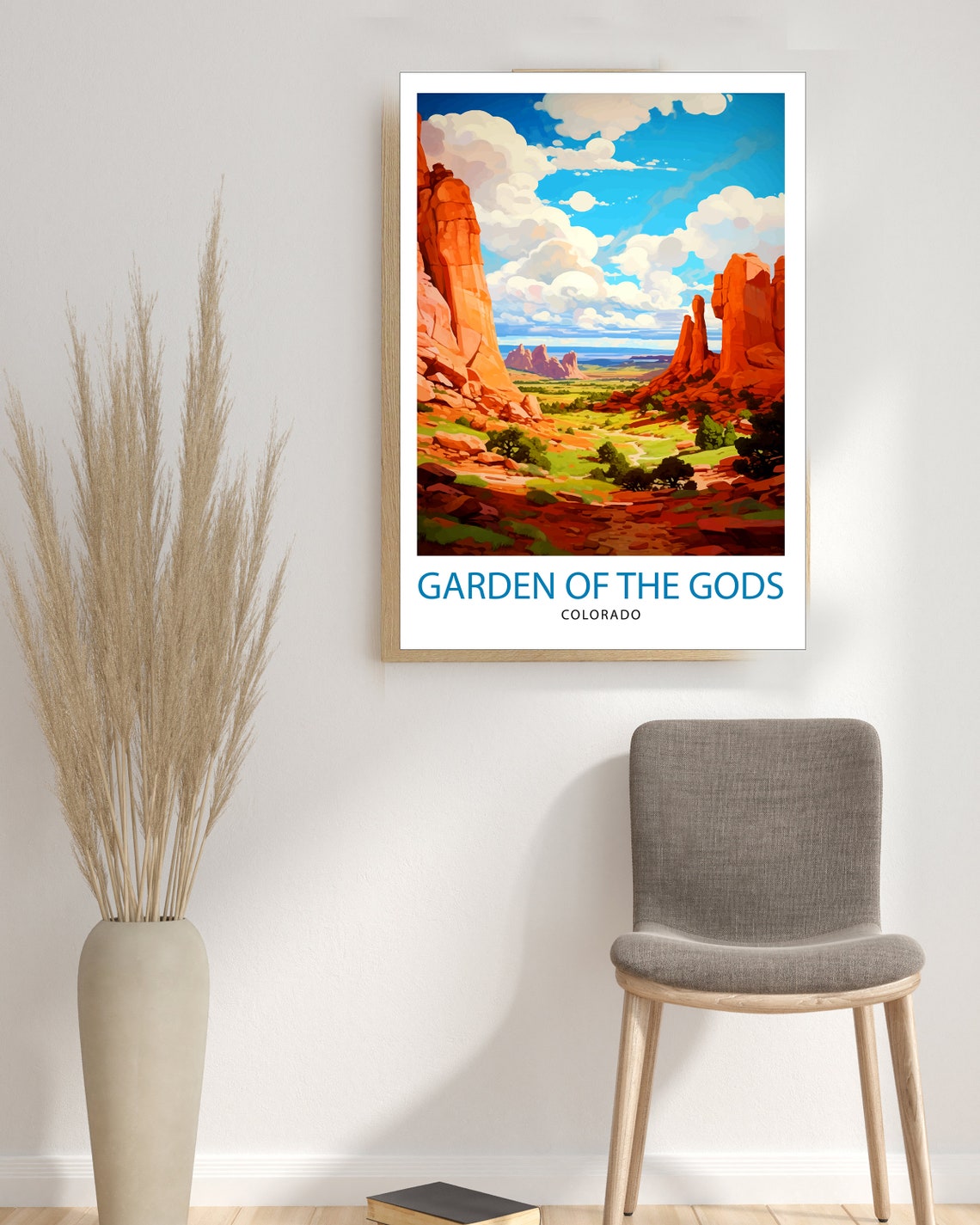 Garden Of The Gods Colorado Travel Print Colorado Wall Decor Garden Of The Gods Poster Rocky Mountain Travel Prints Colorado Art Print - Image 3