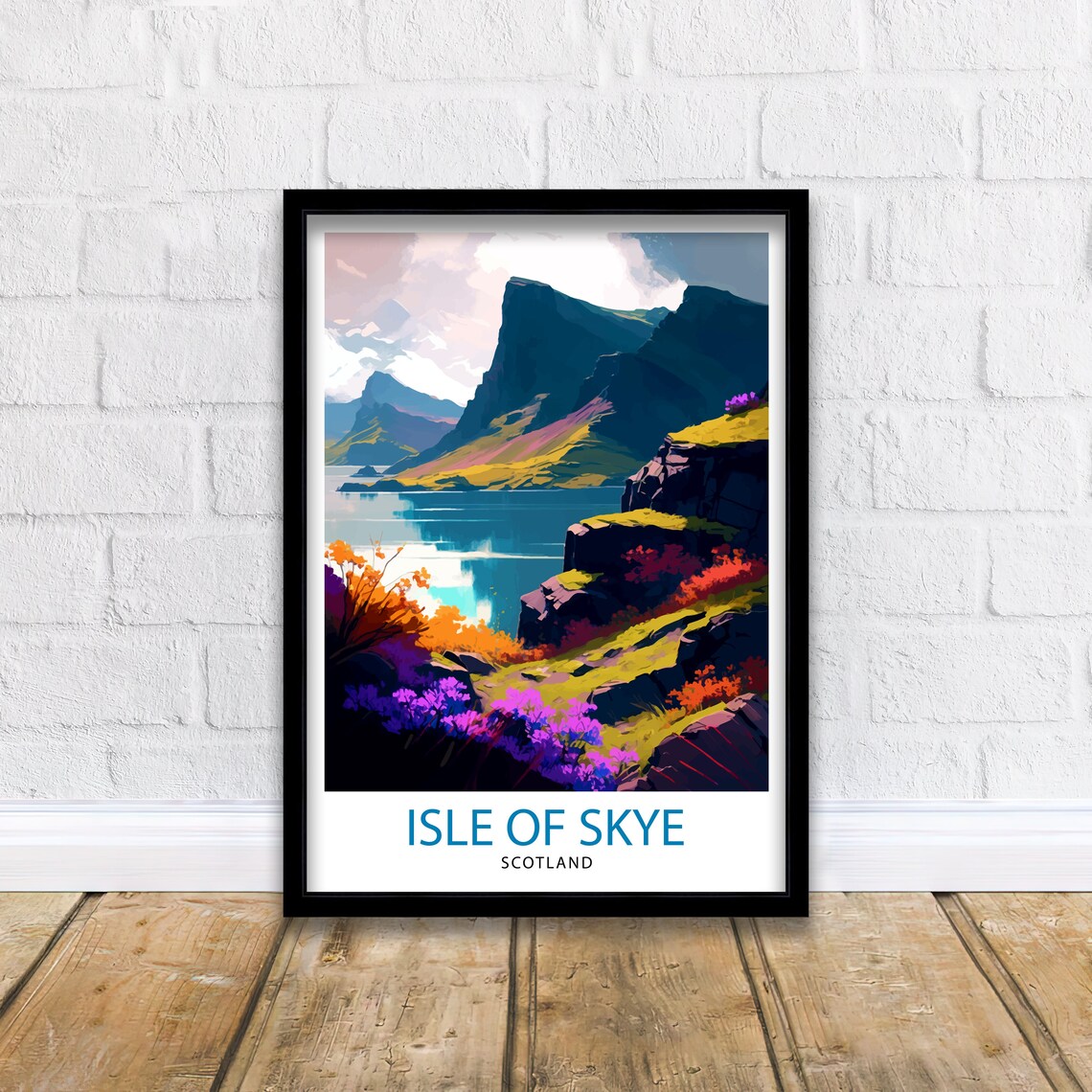 Isle Of Skye Travel Poster, Scotland Home Decor