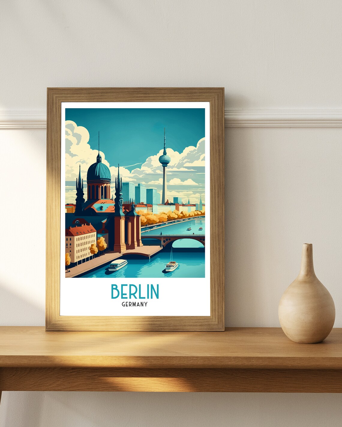 Berlin Germany Travel Poster, Wall Decor Illustration - Image 3