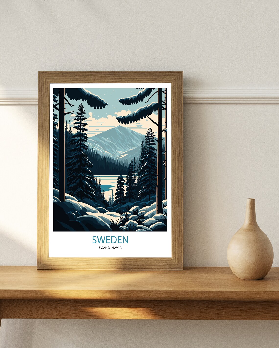 Scandinavia Travel Poster, Stockholm Sweden Print - Image 2
