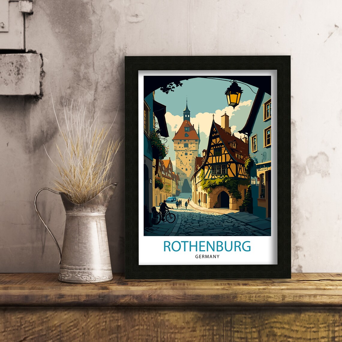 Rothenburg Vintage Travel Poster, Germany - Image 3