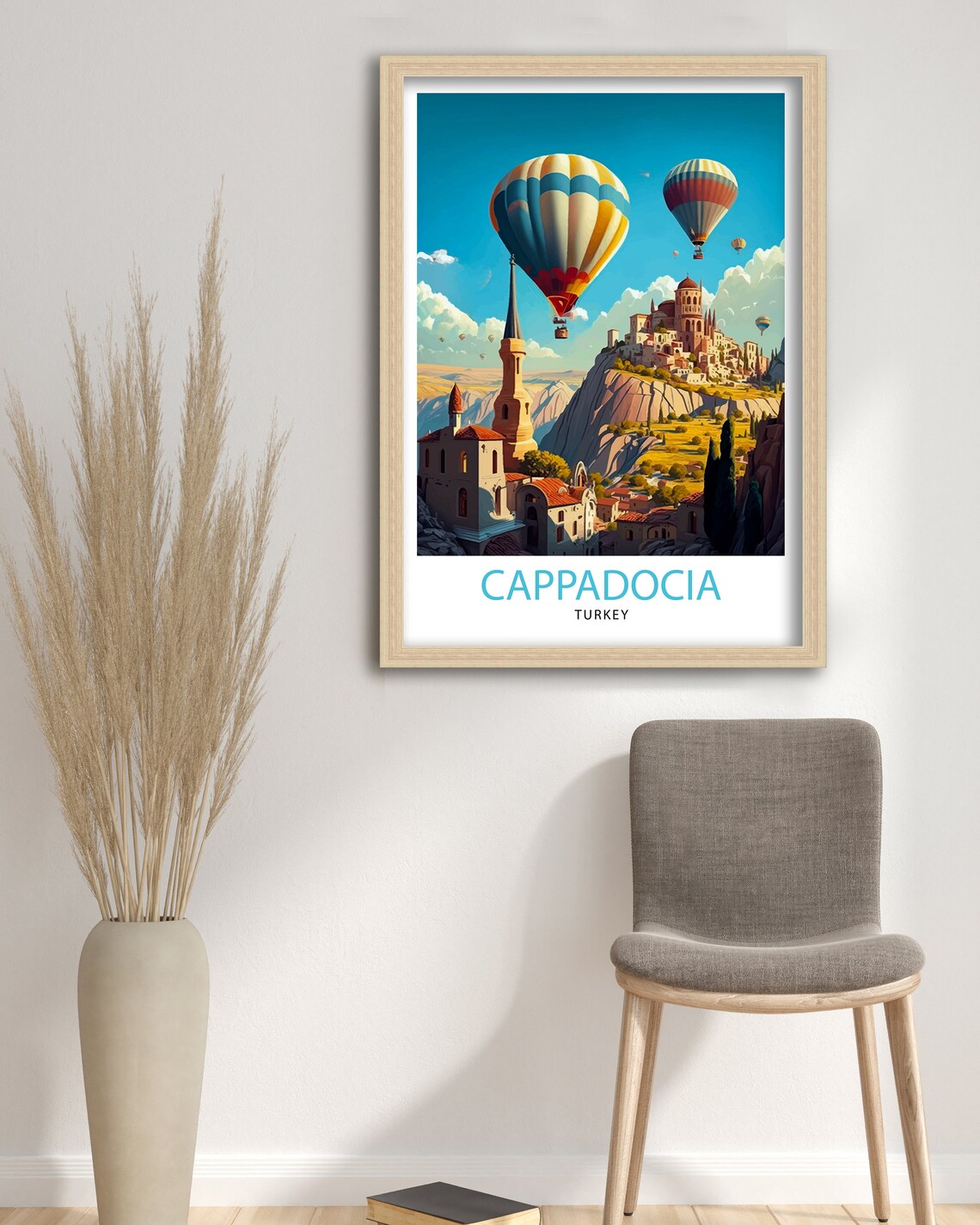 Cappadocia Turkey Hot Air Balloons Rock Valley Travel Poster - Image 3