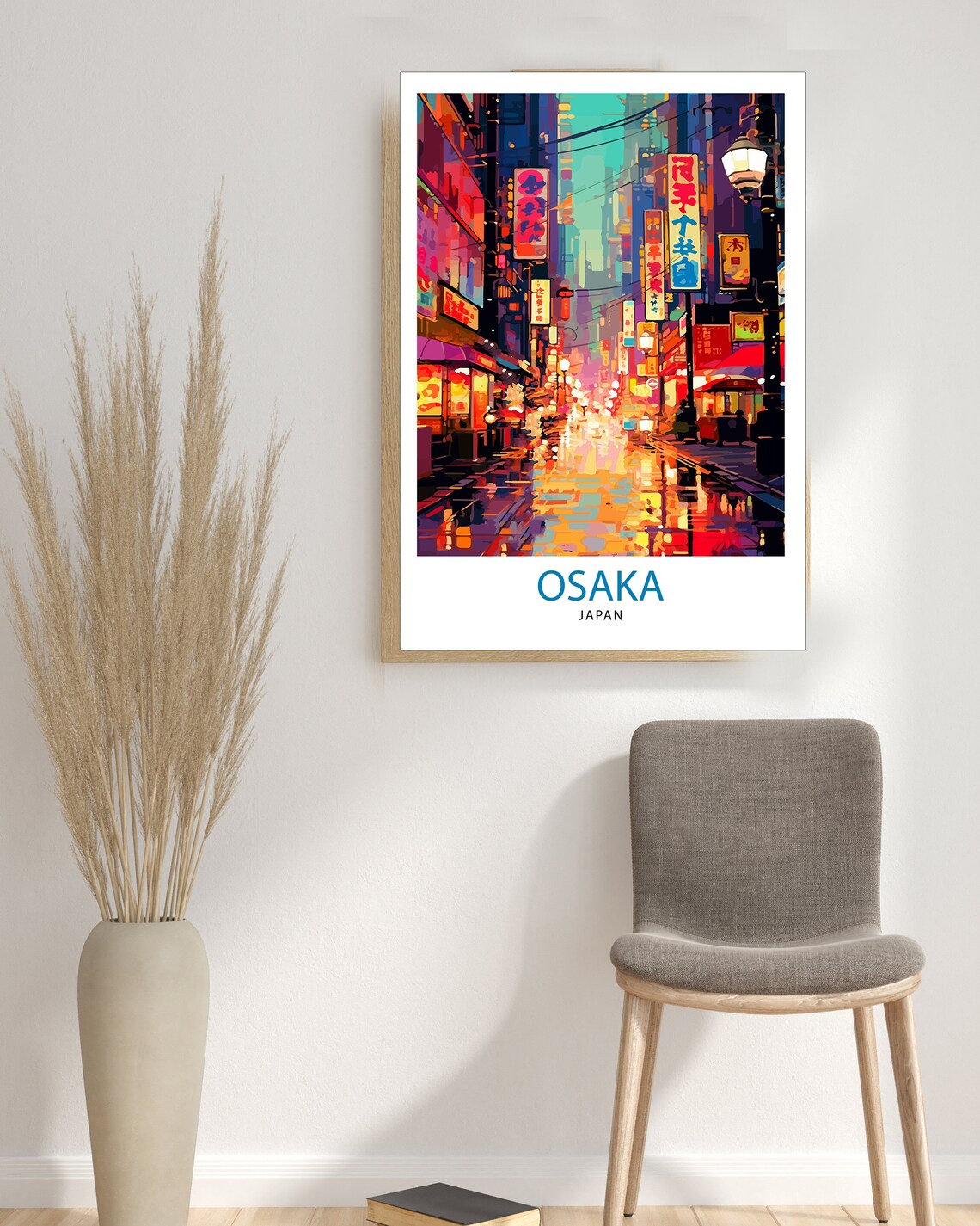Osaka Japan Travel Poster, Cityscape Art Print - Image 3