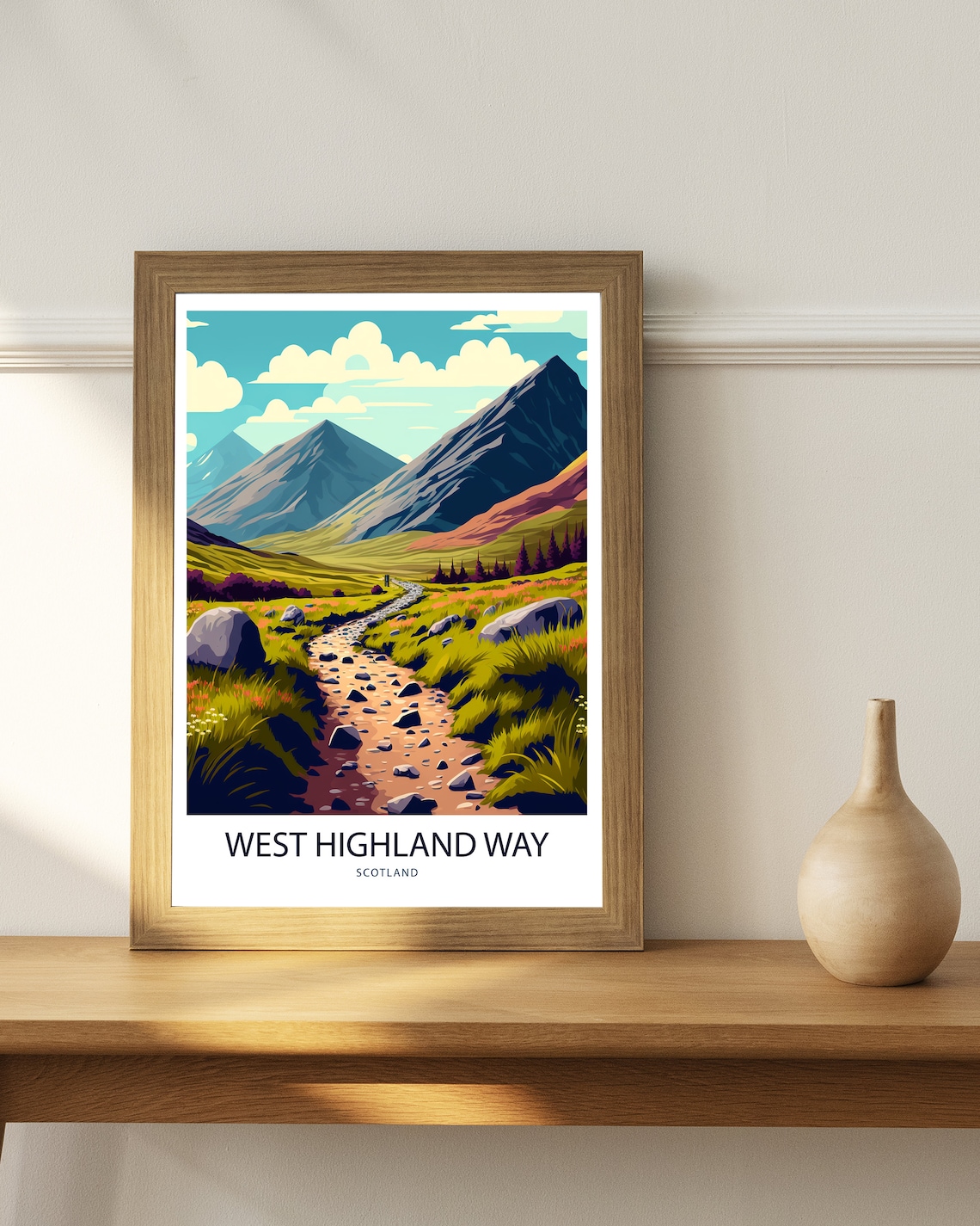 West Highland Way Scotland Travel Poster, Art Print - Image 3