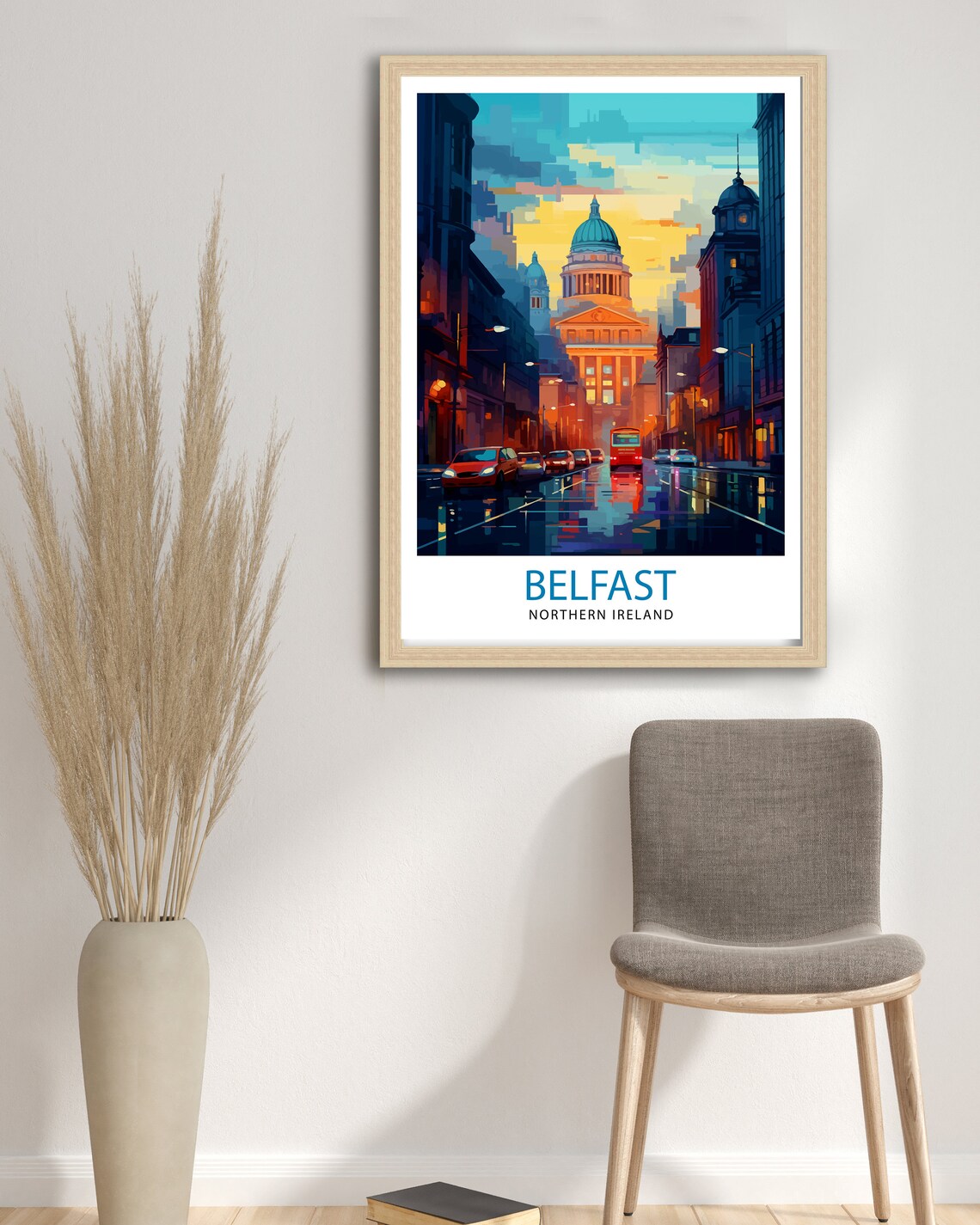 Belfast Cityscape Illustration Travel Poster, Northern Ireland - Image 2