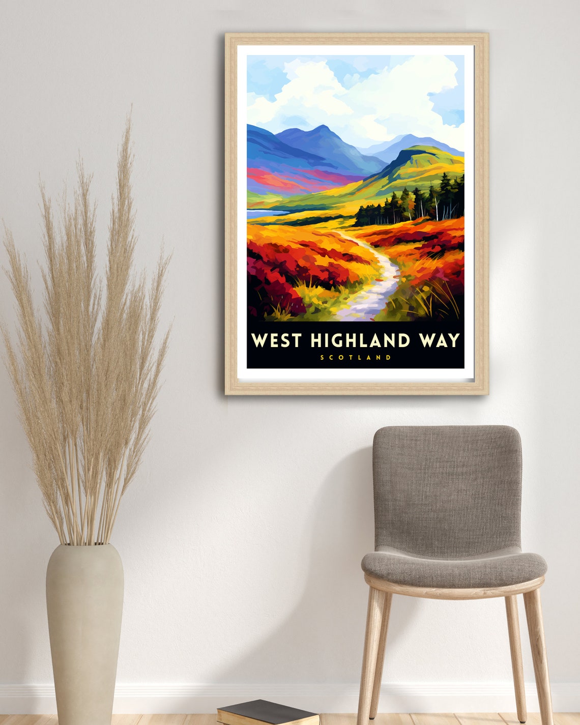 West Highland Way Scotland Autumn Mountain Glen Hiking Trail Poster - Image 3