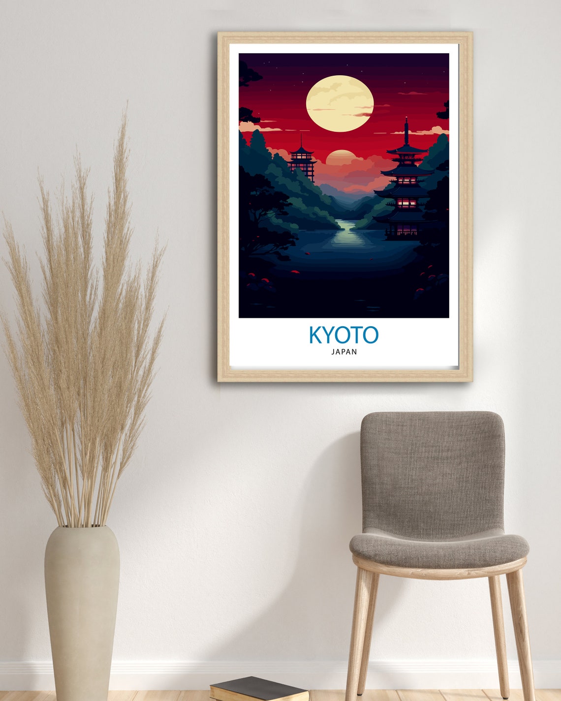Kyoto Japan Travel Print Kyoto Wall Decor Kyoto Poster Japan Travel Prints Kyoto Art Print Kyoto Illustration Kyoto Wall Art - Image 3