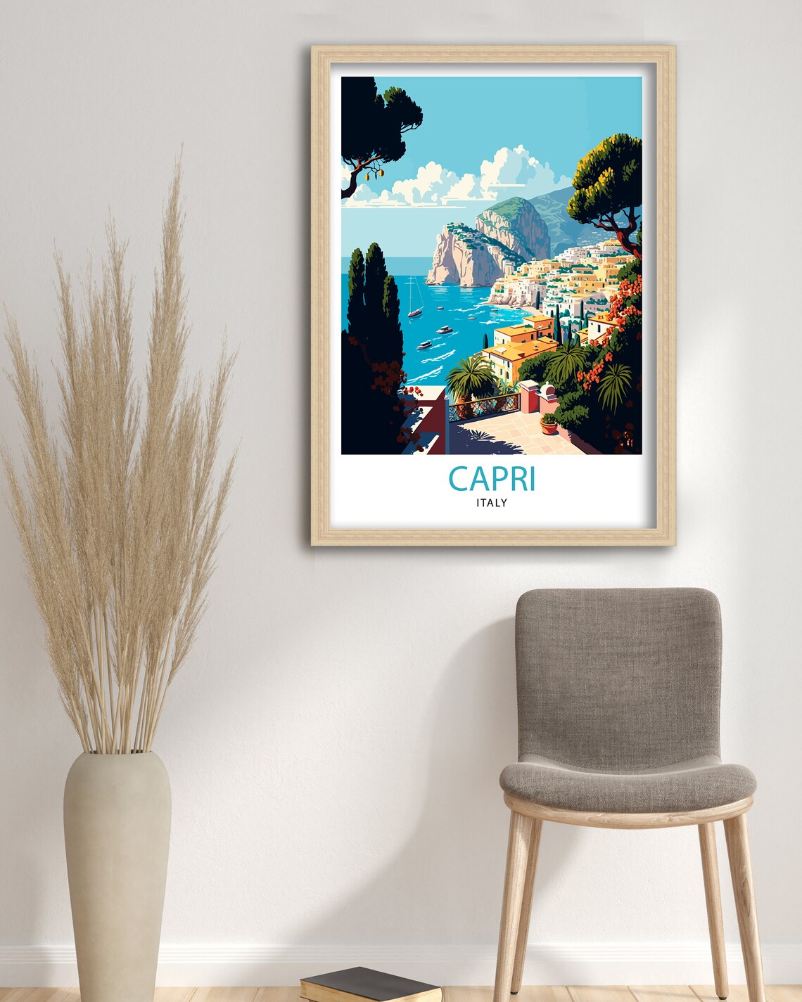 Capri Italy Travel Poster, Home Living Decor - Image 3